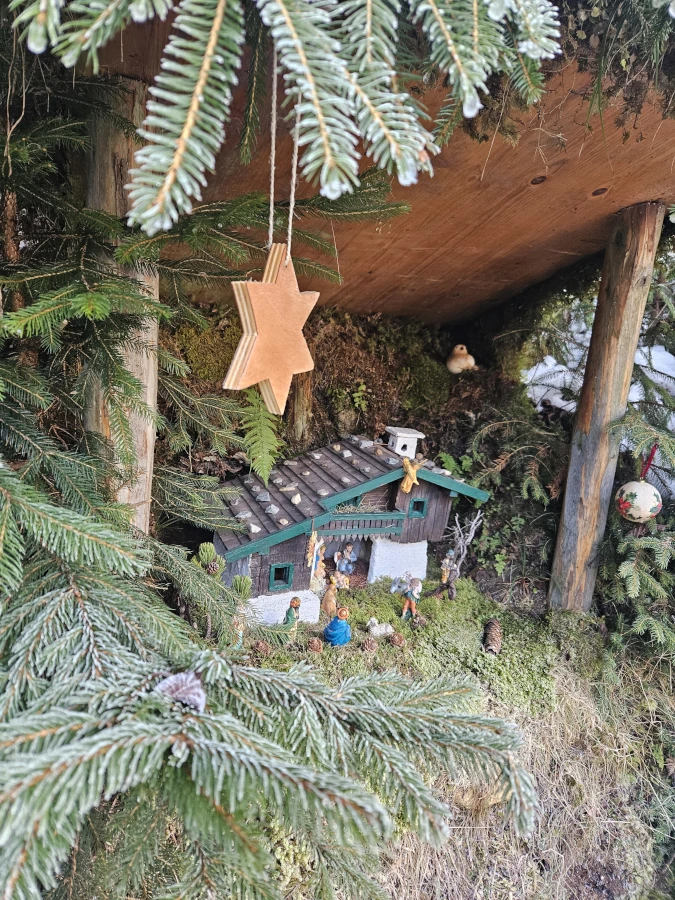 Idyllischer Spaziergang im Advent und der Winterzeit: der Krippenweg in Wald